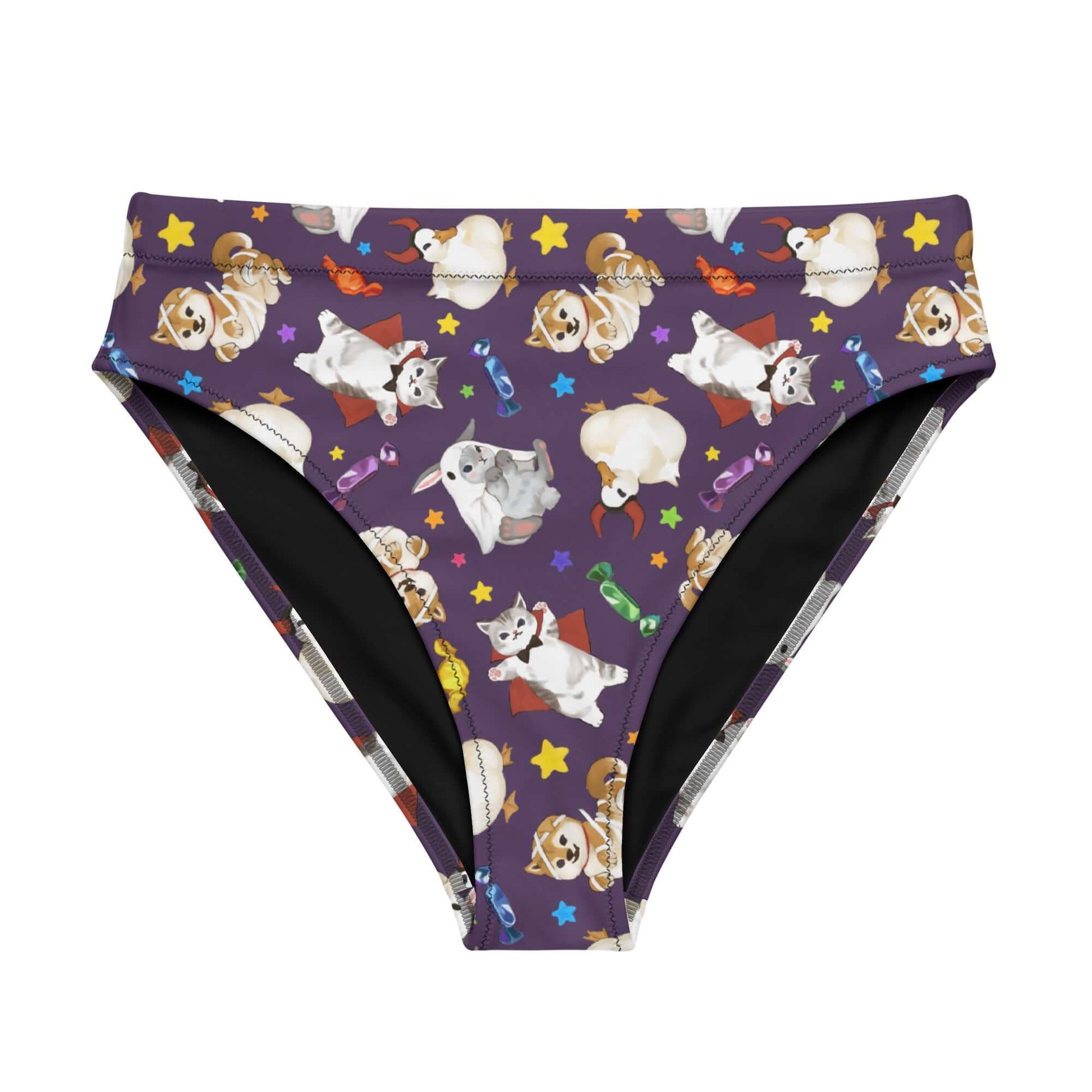 Cute and spooky, the high-waisted Trick or Treaters Bikini Bottom is perfect for beach adventures and pool days.