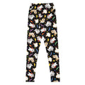 High-waisted Trick or Treaters Leggings featuring cute pets and Halloween treats, perfect for festive fun!