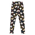 High-waisted Trick or Treaters Leggings featuring playful pets and Halloween motifs for festive fun. Perfect for cozy wear!
