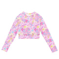 Bright and playful, the Indica Magica Long-sleeved Crop Top is eco-friendly and perfect for athleisure outfits.