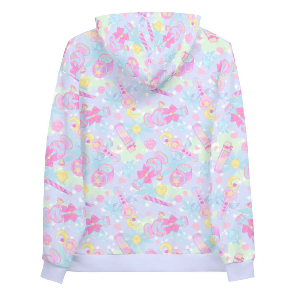 Stylish and playful, the Indica Magica Hoodie features a kawaii pattern perfect for casual wear.