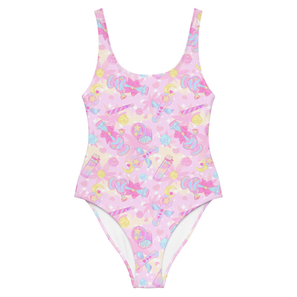 Indica Magica One-Piece Swimsuit features a cute design, perfect for showcasing your figure at the beach or pool.
