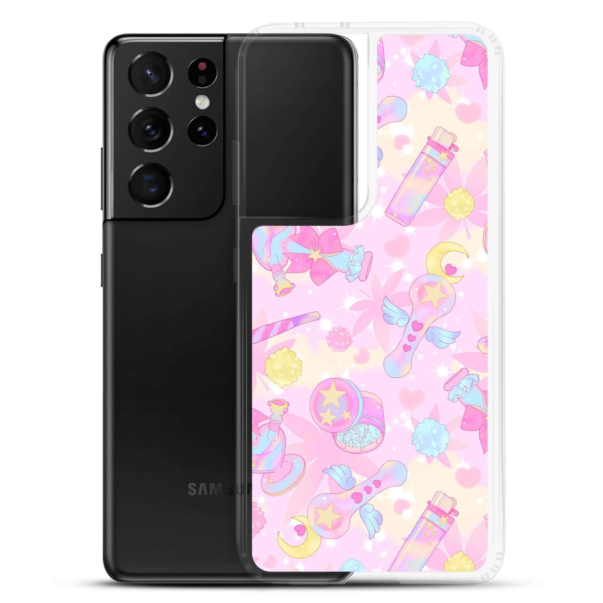 Stylish Indica Magica Samsung® Clear Case featuring a cute, colorful design for ultimate protection and aesthetic appeal.