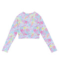 Eco-friendly Indica Magica Long-sleeved Crop Top features a stylish design, perfect for sports and athleisure.