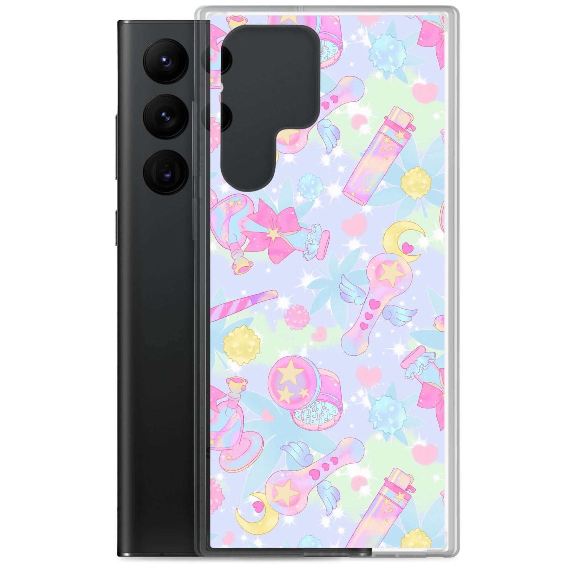 Stylish Indica Magica Samsung® Clear Case featuring kawaii design, perfect for protection and aesthetic flair.