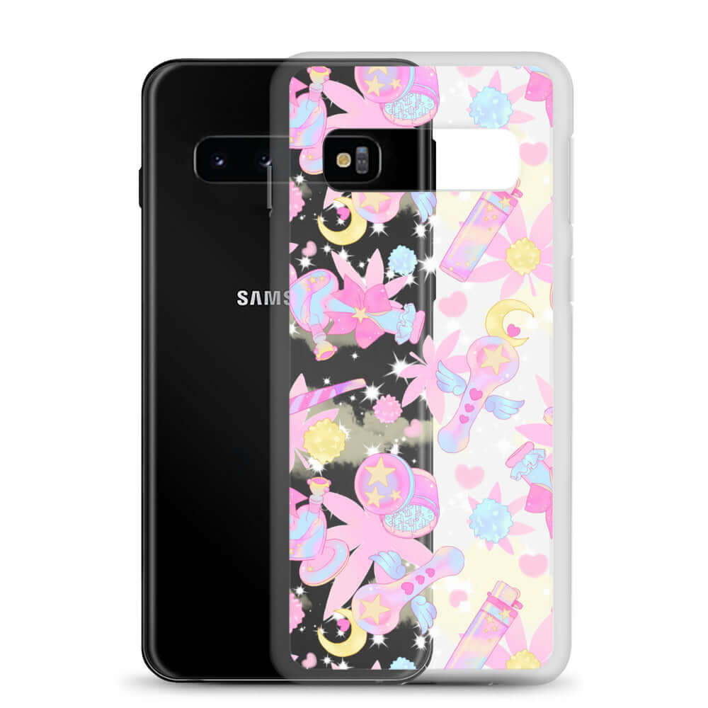 Showcase your style with the Indica Magica Samsung® Clear Case, perfect protection adorned with kawaii designs.