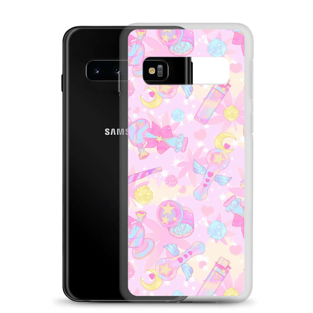 Showcase your style with the Indica Magica Samsung® Clear Case, designed for protection and kawaii aesthetics.