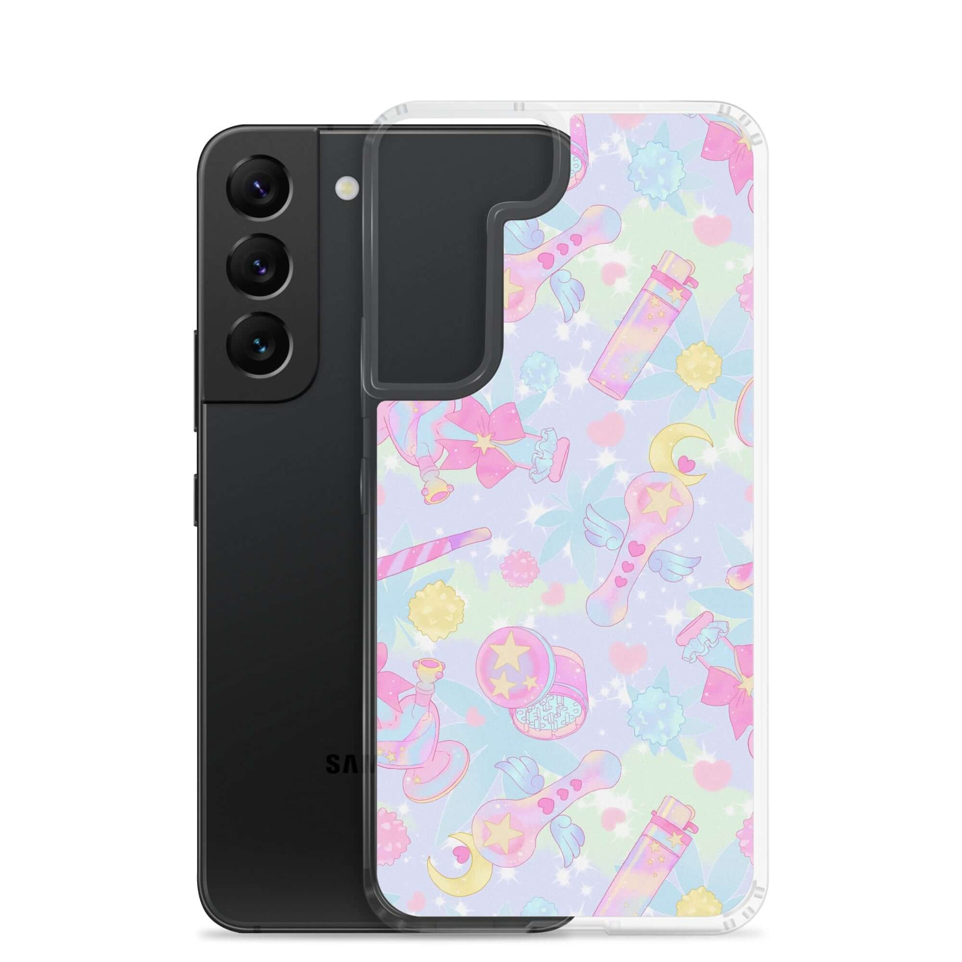 Showcase your style with the Indica Magica Samsung® Clear Case, perfect for kawaii outfits and phone protection.