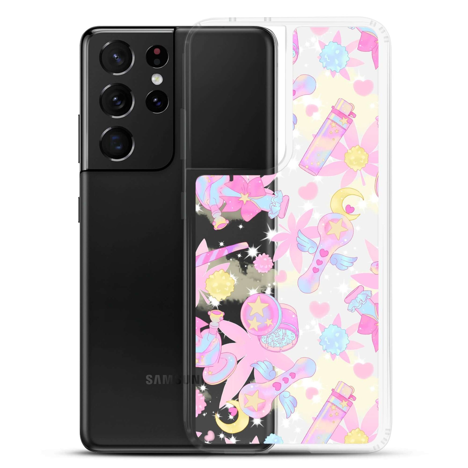 Stylish Indica Magica Samsung® Clear Case featuring cute designs, perfect for protecting your phone and showcasing your vibe.