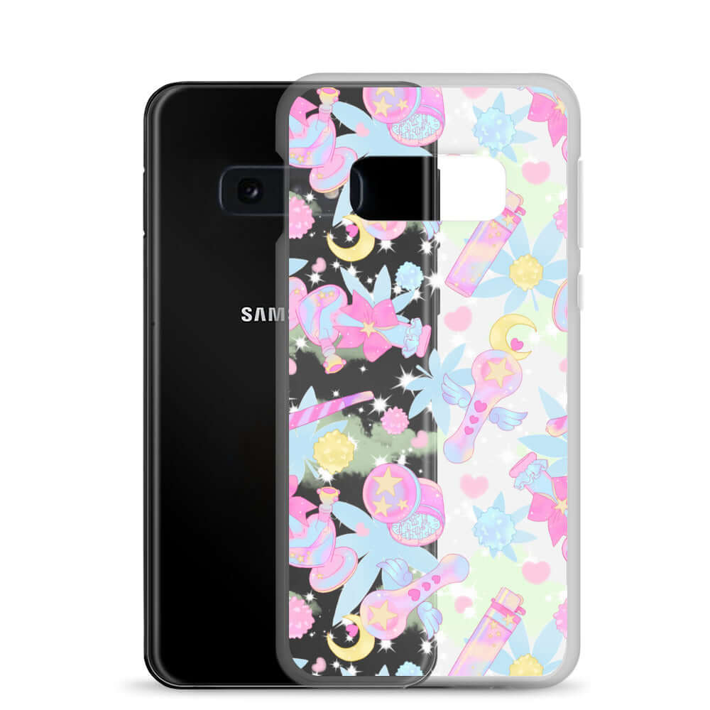 Protect your phone in style with the Indica Magica Samsung® Clear Case, perfect for kawaii aesthetics and conversation starters.