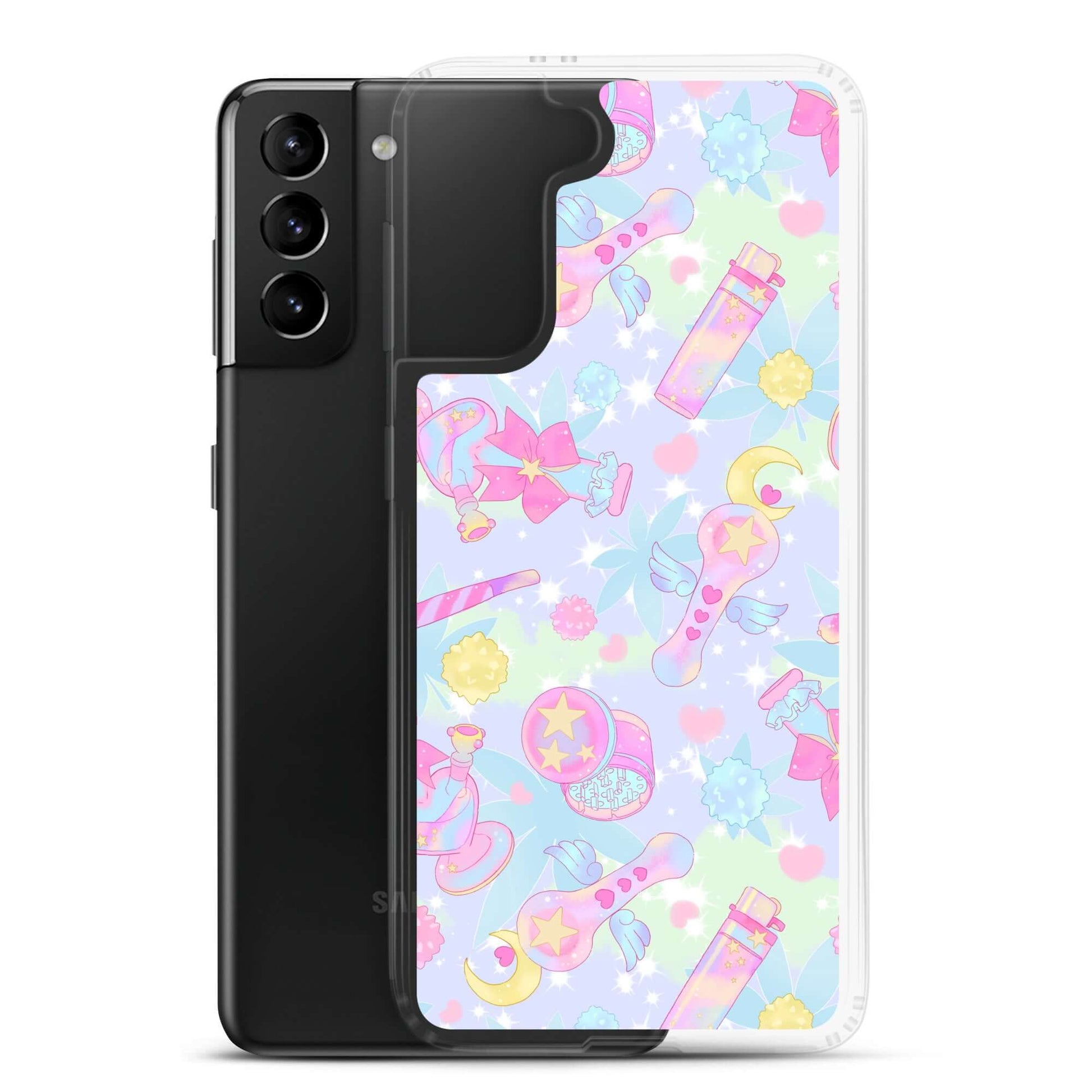Stylish Indica Magica Samsung® Clear Case showcases vibrant designs, protecting your phone with flair. Perfect for kawaii lovers!