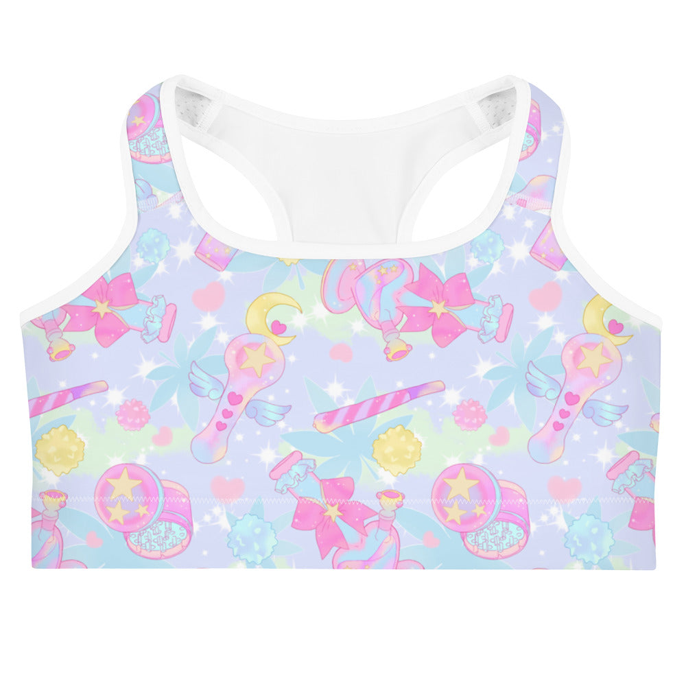 Colorful Indica Magica Sports bra designed for comfort and support during workouts, perfect for your active lifestyle.
