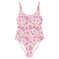 Pastel pink Strawberry One-Piece Swimsuit perfect for a kawaii aesthetic, highlighting your best features.