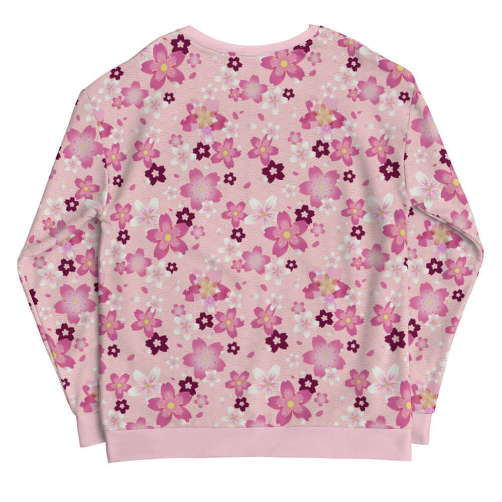 Sakura Sweatshirt featuring a vibrant floral design, perfect for embracing kawaii aesthetics in everyday style.