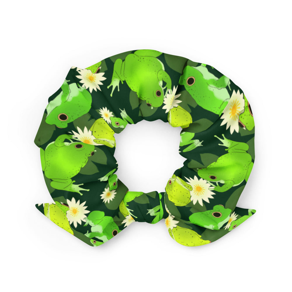 Add a playful touch to your hairstyle with the Kero-kero Scrunchie, perfect for frog lovers everywhere!