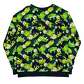 Kero-kero Sweatshirt featuring vibrant frog designs, perfect for fans of unique and playful fashion. Ideal for casual wear.
