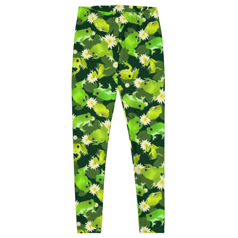 Kero-kero Leggings feature a vibrant frog design, perfect for comfort and style all day long.