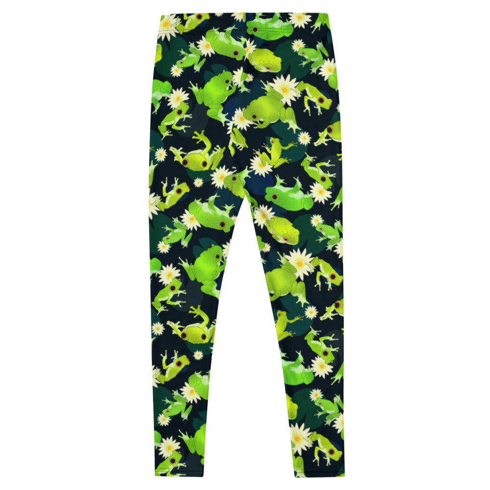 Kero-kero Leggings feature a vibrant frog design, offering comfort and stretch for all-day wear. Perfect for active styles!