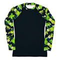 Kero-kero Rash Guard features a vibrant frog design, perfect for active days and sun protection. Ideal for sports enthusiasts!
