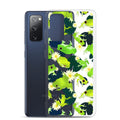 Kero-kero Samsung® Clear Case featuring vibrant frog designs, perfect for frog lovers and herpetology enthusiasts.