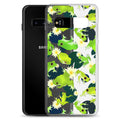 Colorful Kero-kero Samsung® Clear Case featuring playful frogs, perfect for frog lovers and phone protection.