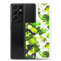 Kero-kero Samsung® Clear Case features vibrant frog designs, protecting your phone while showcasing your love for frogs.