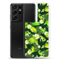 Protect your phone with the Kero-kero Samsung® Clear Case, showcasing vibrant frogs and flowers for frog lovers.