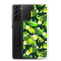 Kero-kero Samsung® Clear Case featuring vibrant frogs and flowers, perfect for frog lovers and herpetologists.