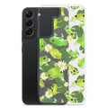 Colorful Kero-kero Samsung® Clear Case featuring playful frogs, perfect for frog lovers and Samsung Galaxy protection.