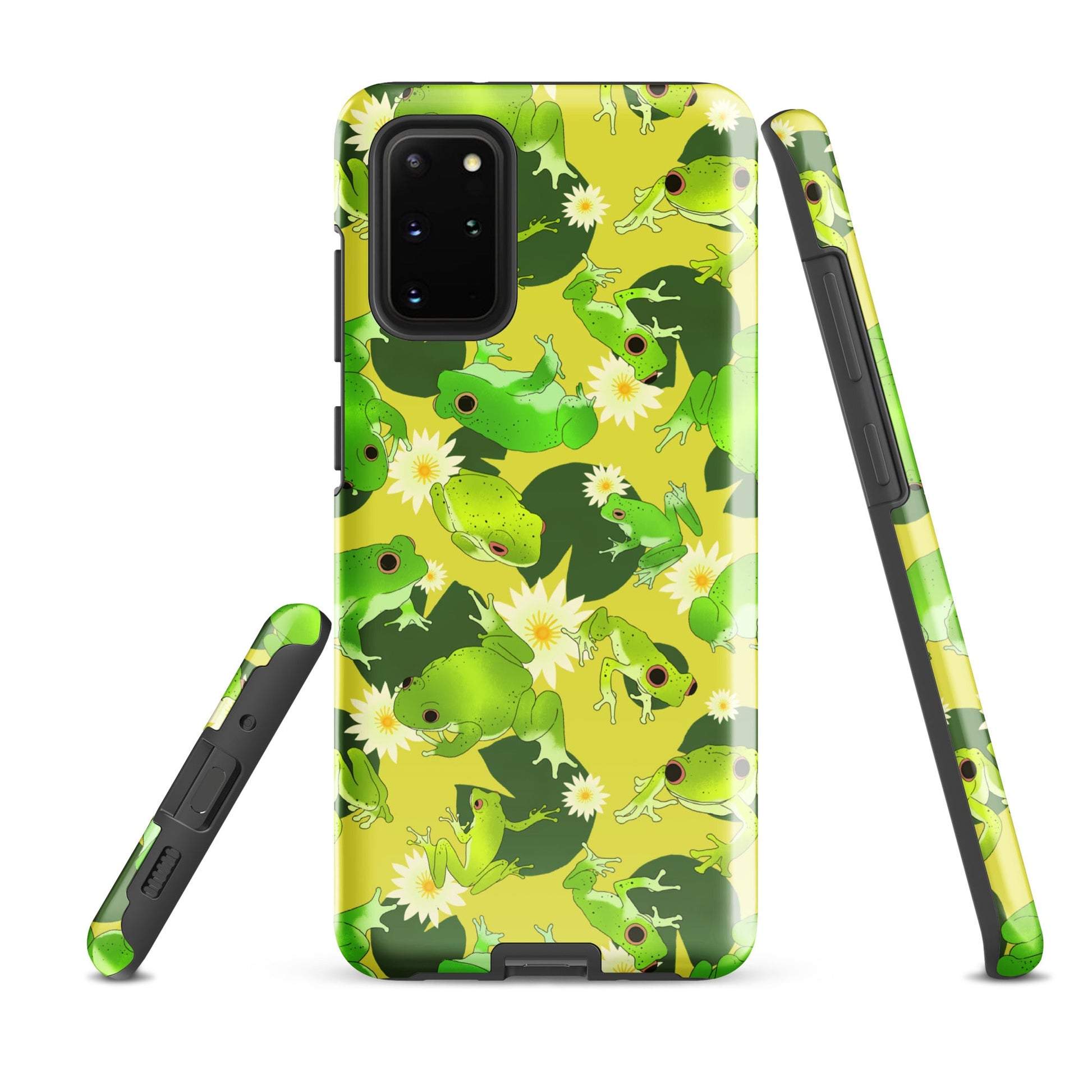 Kero-kero Samsung® Tough Case features a vibrant frog design, offering durability and protection for your phone.