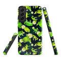 Kero-kero Samsung® Tough Case featuring vibrant frogs and flowers for stylish, durable phone protection.