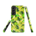 Kero-kero Samsung® Tough Case features vibrant frogs, offering impact resistance and sleek protection for your phone.