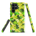 Kero-kero Samsung® Tough Case features vibrant frog designs, offering durability and style for your phone protection.