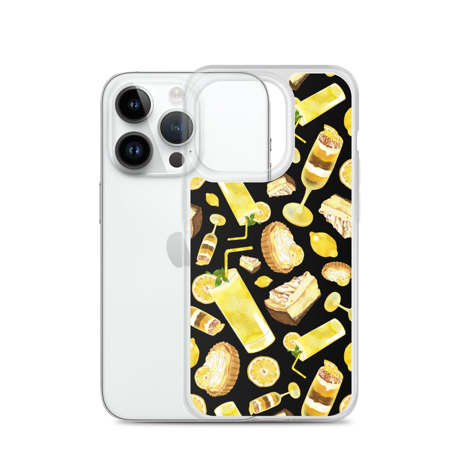 Colorful Lemon iPhone® Clear Case design featuring refreshing lemon-themed graphics for stylish phone protection.