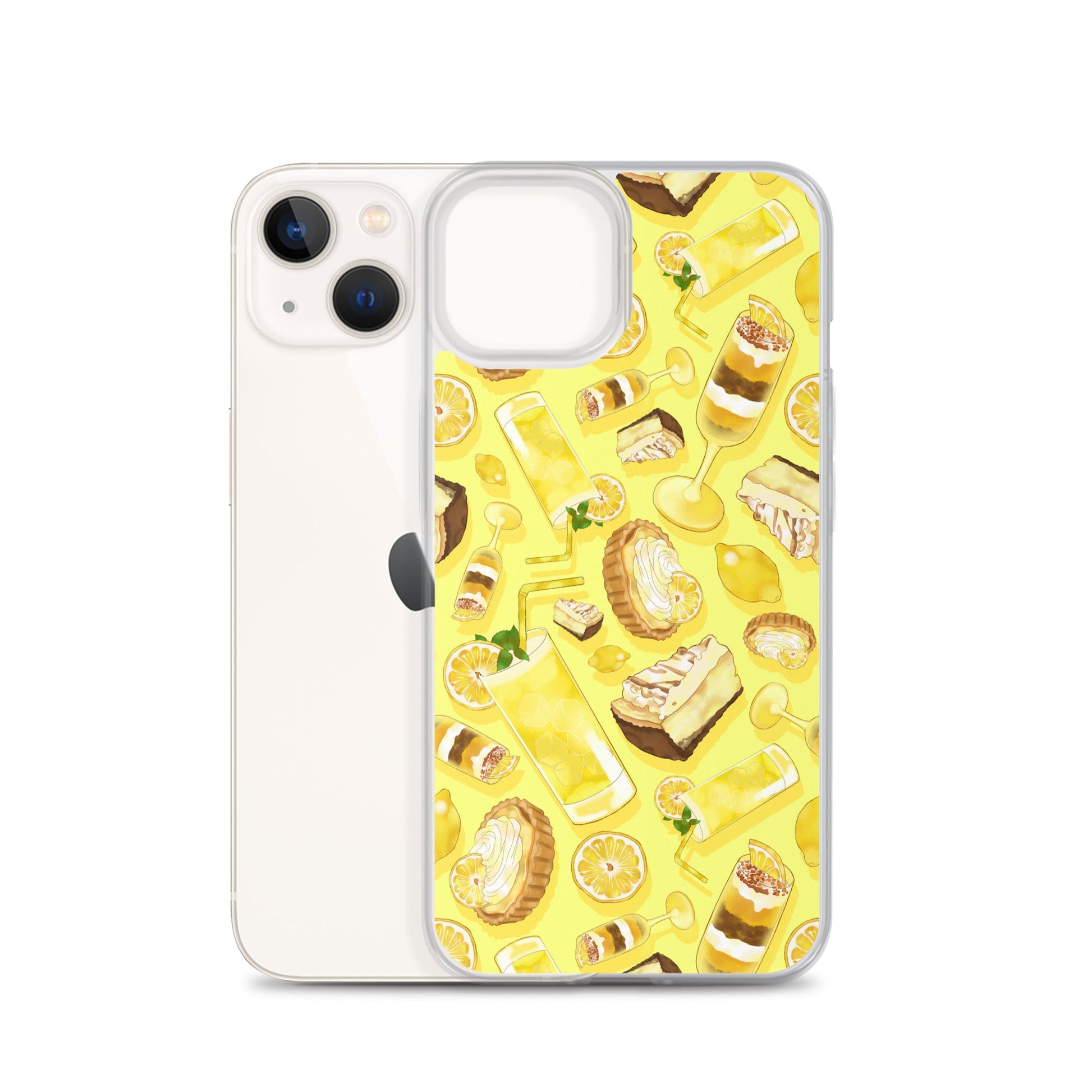 Lemon iPhone® Clear Case showcases a vibrant design, protecting your phone with style and functionality.