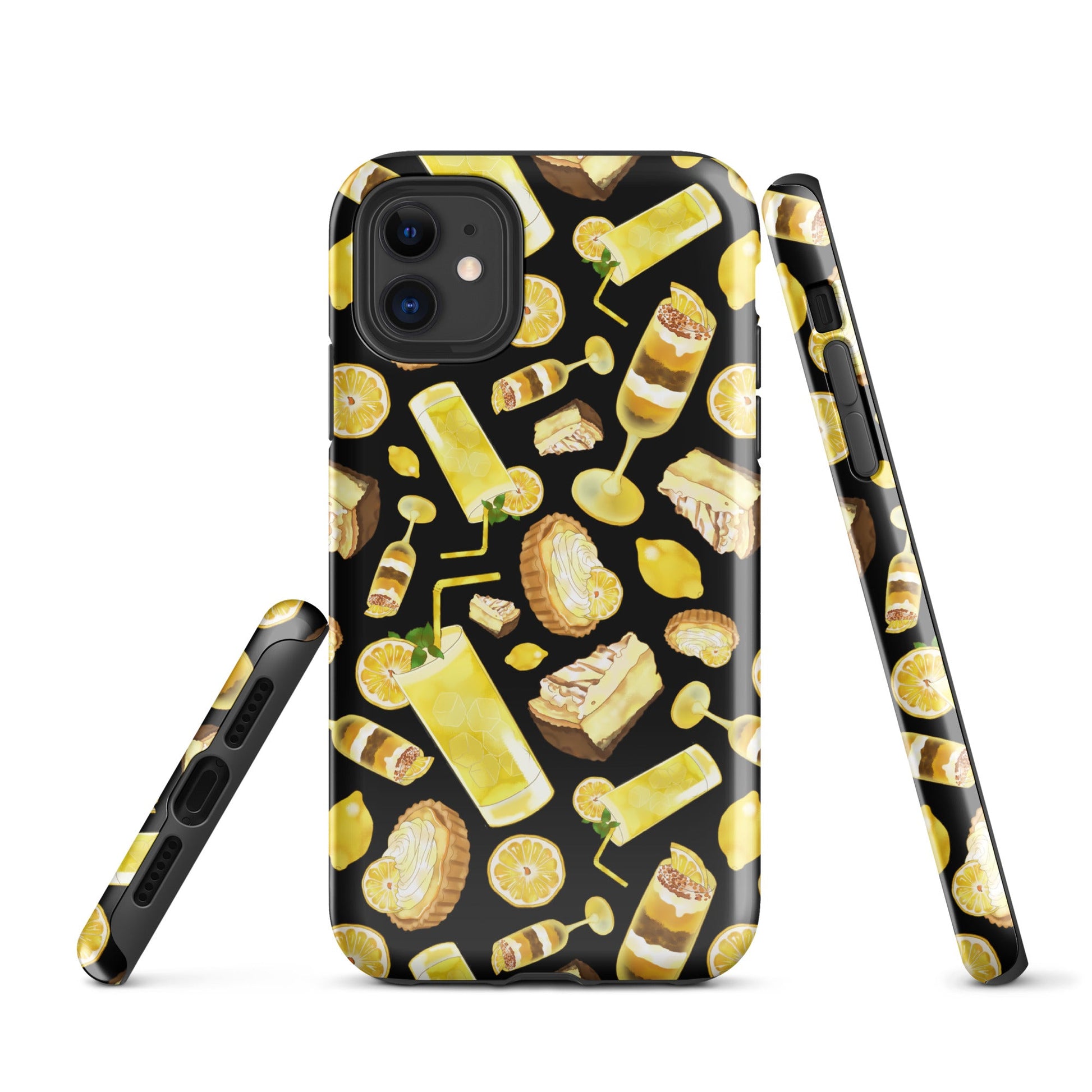 Stylish Lemon iPhone® Tough Case featuring a vibrant design, offering durable protection for your phone all year round.