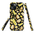 Stylish Lemon iPhone® Tough Case featuring a vibrant lemon pattern, ensuring protection and flair for your device.