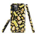 Stylish Lemon iPhone® Tough Case featuring a vibrant lemon design, offering durability and impact protection.