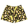 Bright and comfy Lemon Athletic Short Shorts, perfect for workouts with a fun lemon print design.