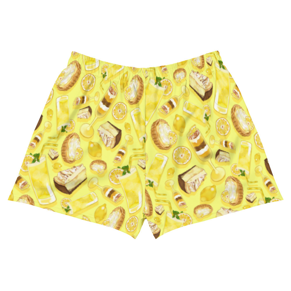 Bright yellow Lemon Athletic Short Shorts, perfect for workouts and designed for comfort and style.