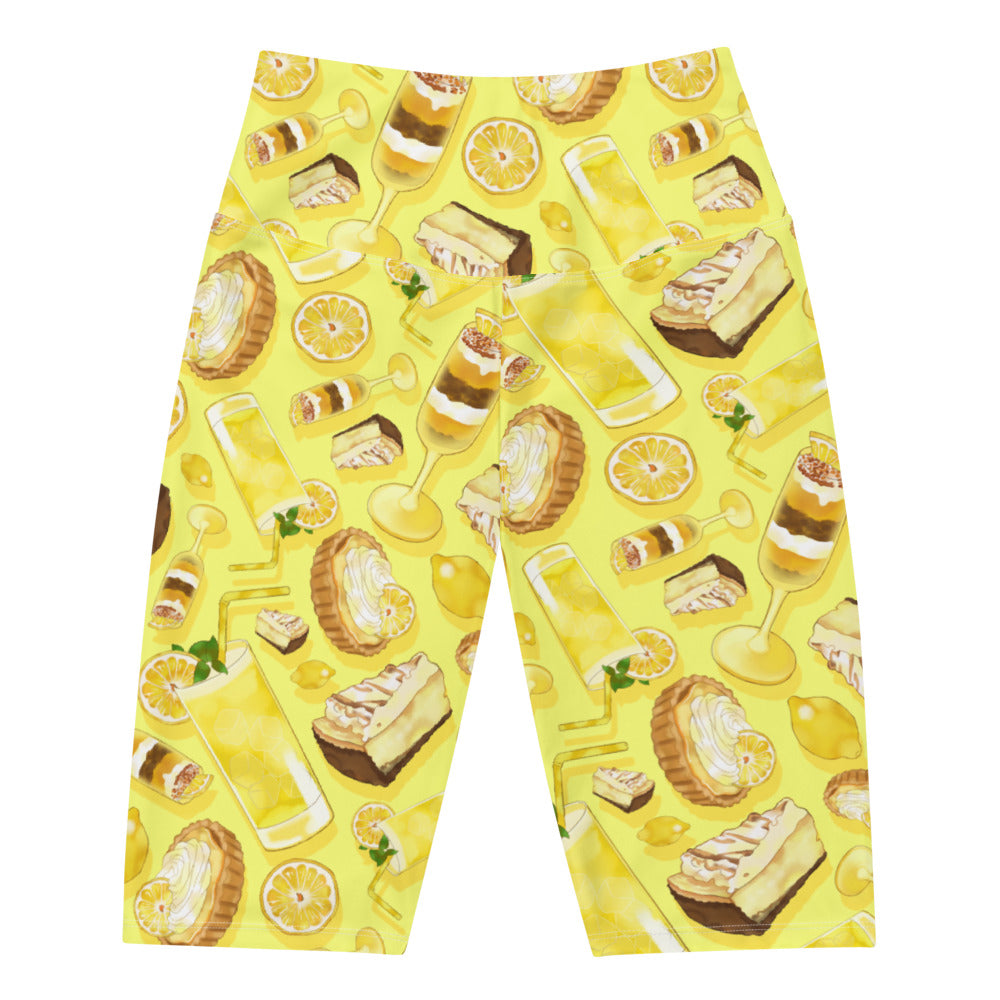 Bright and fun Lemon Biker Shorts featuring a playful lemon pattern, perfect for style and comfort.