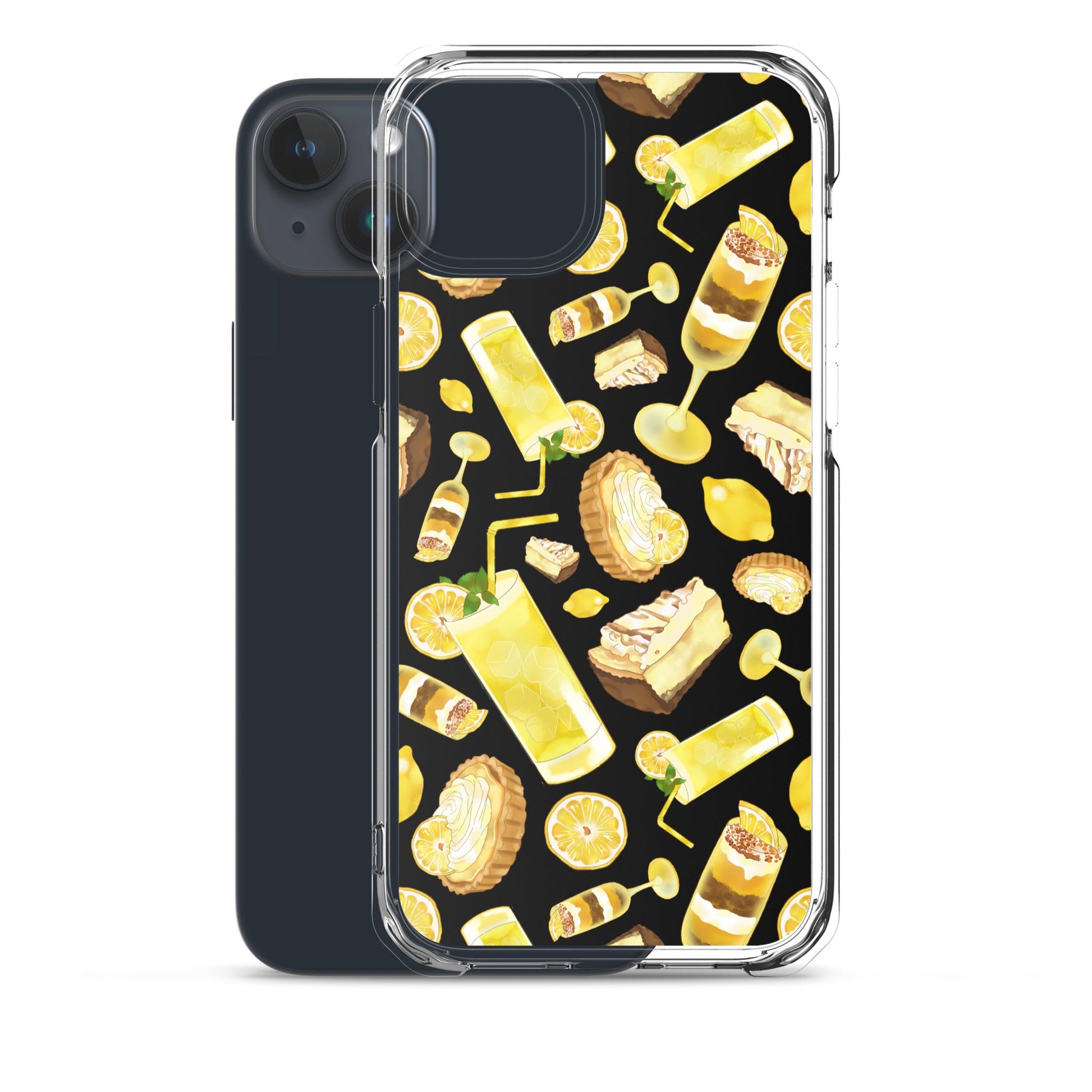 Stylish Lemon iPhone® Clear Case with a flexible design, offering protection against scratches and dirt for your device.
