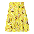 Bright and cheerful Lemon Skater Skirt featuring a fun lemon print, perfect for adding sunshine to your wardrobe!
