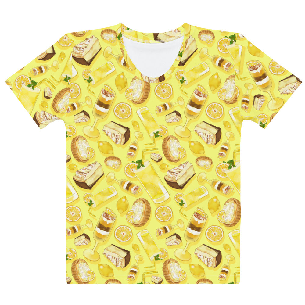 Lemon T-shirt featuring a vibrant yellow design with cheerful lemon patterns, perfect for sunny days.