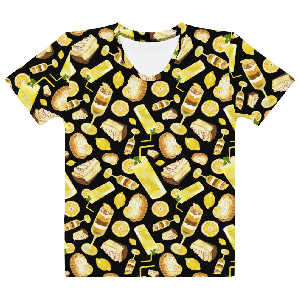 Bright and cheerful Lemon T-shirt featuring vibrant lemon patterns, perfect for adding sunshine to your wardrobe.