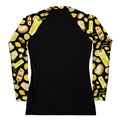 Versatile Lemon Rash Guard featuring a fun lemon print, perfect for sports and sun protection. Shop now!