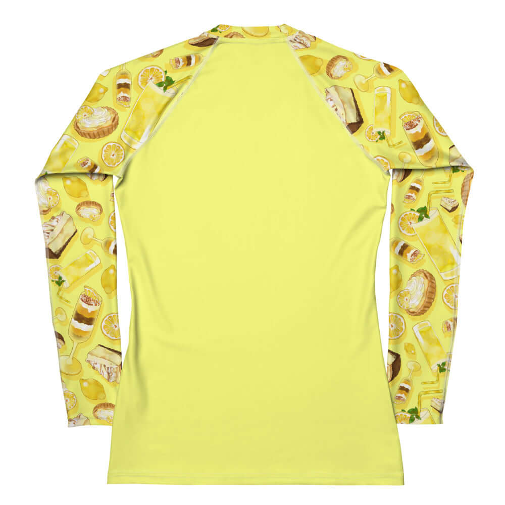 Bright and stylish Lemon Rash Guard featuring a fun lemon print, perfect for active days in the sun and water sports.