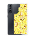 Sleek Lemon Samsung® Clear Case featuring a vibrant lemon design, perfect for protection and style.