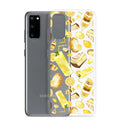 Stylish Lemon Samsung® Clear Case featuring vibrant lemon-themed art, perfect for protecting your phone with flair.