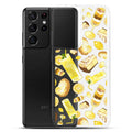 Sleek Lemon Samsung® Clear Case showcases vibrant lemon-themed design, perfect for protection and style.